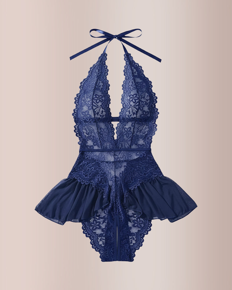 Curvvvy® Women’s Lace Teddy Seamless Push-Up Bodysuit