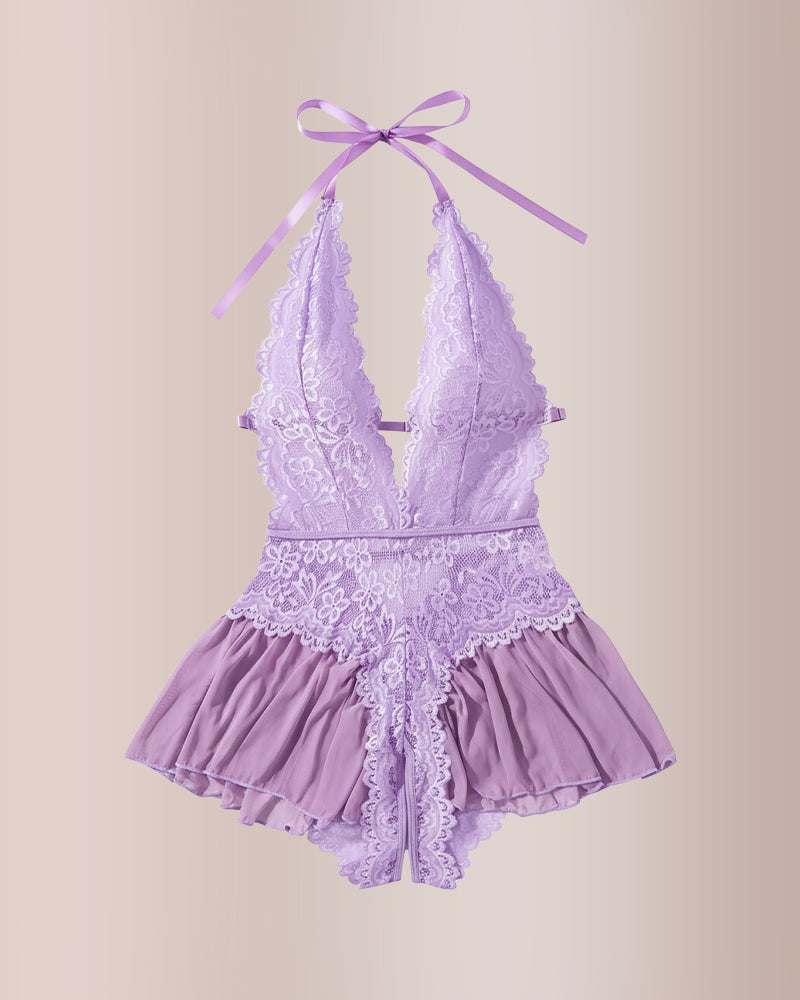 Curvvvy® Women’s Lace Teddy Seamless Push-Up Bodysuit