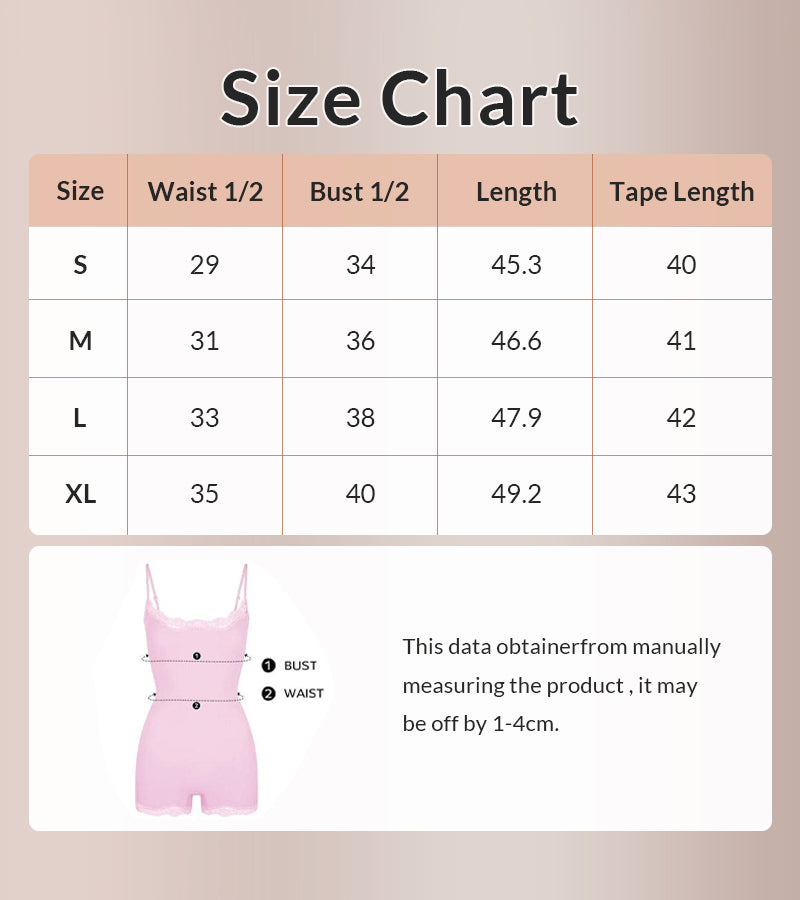 Curvvvy® Women’s Lace Trim Spaghetti Strap Lightweight Playsuit