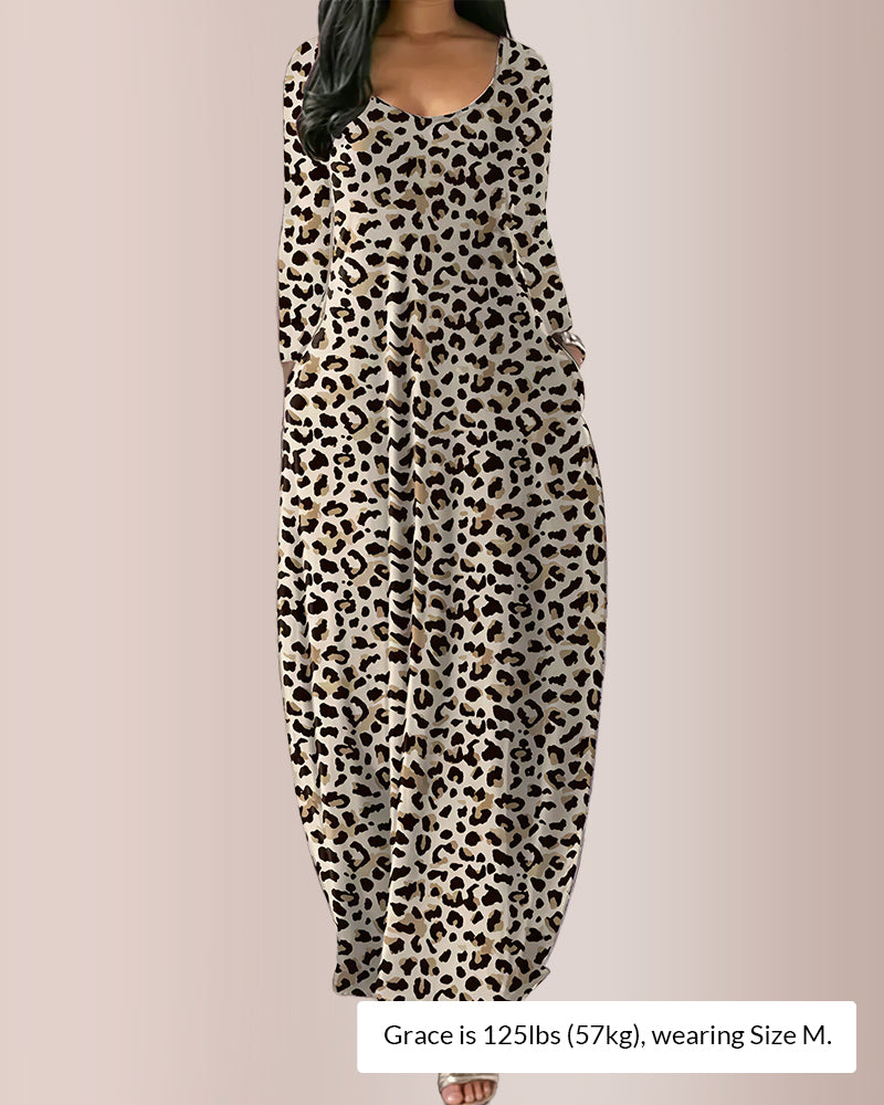 Curvvvy® Long Sleeve Pocket Nightgown