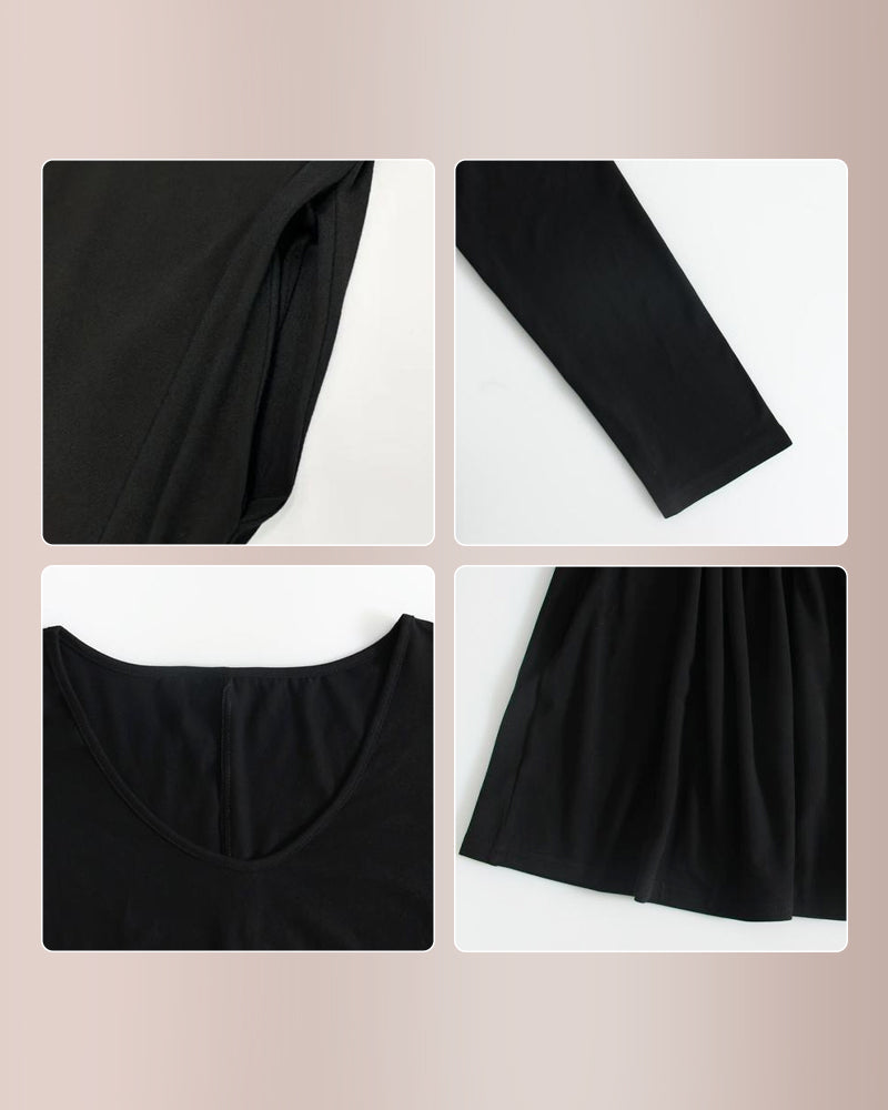 Curvvvy® Long Sleeve Pocket Nightgown