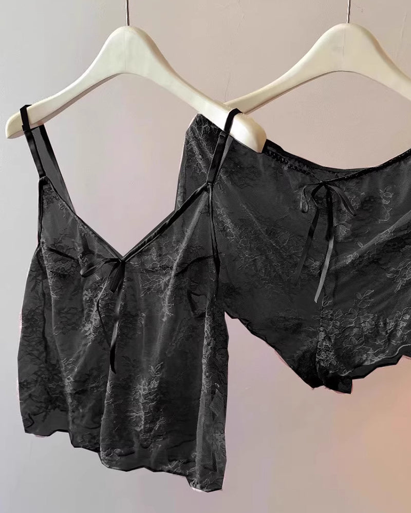 Curvvvy® Sexy Transparent Lace Pajama Set
