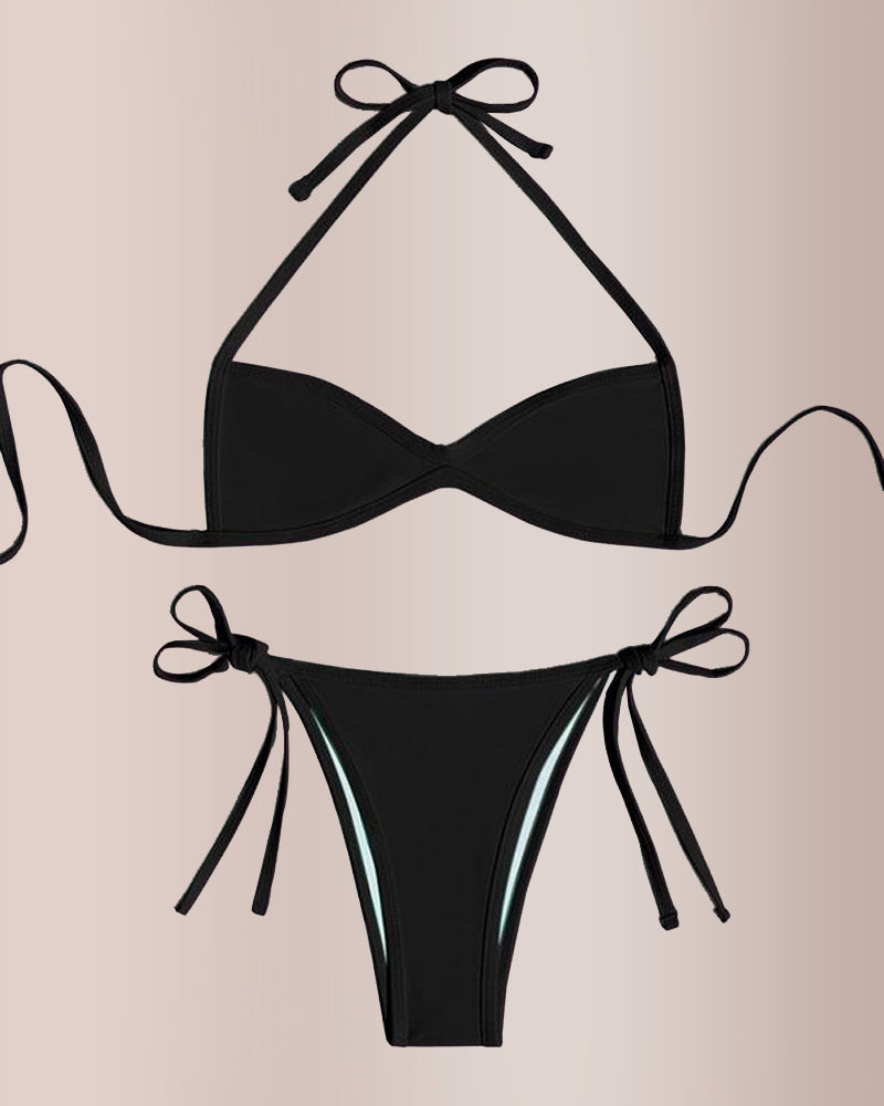Curvvvy® Women’s Halter Tie Bikini Set