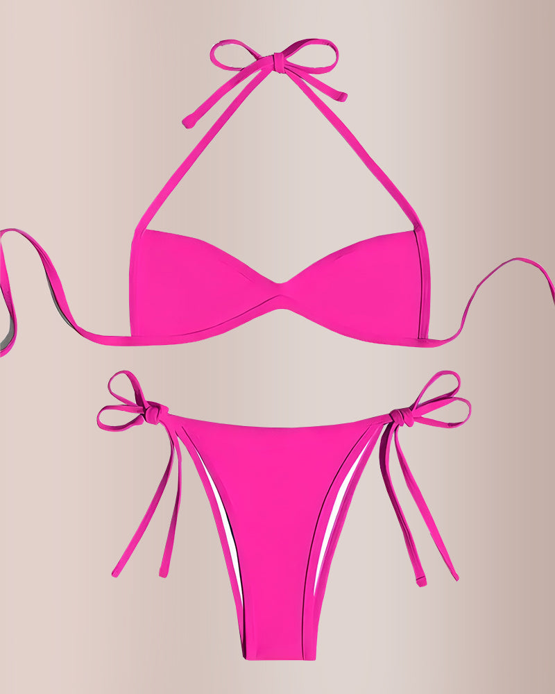 Curvvvy® Women’s Halter Tie Bikini Set