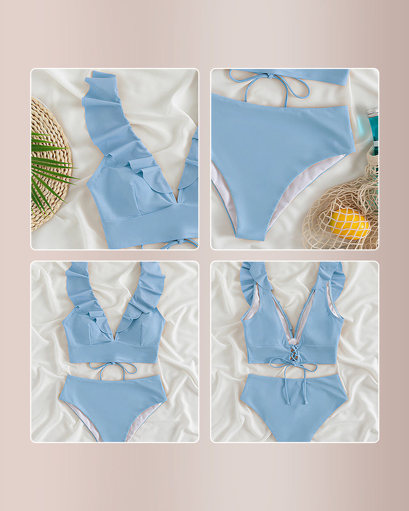Curvvvy® The Ruffle Romance High-Waist Swimwear