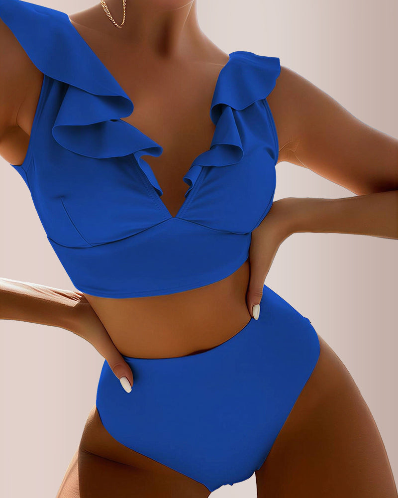 Curvvvy® The Ruffle Romance High-Waist Swimwear