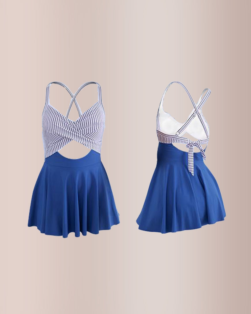 Curvvvy® Cutout Tummy Control Swimdress