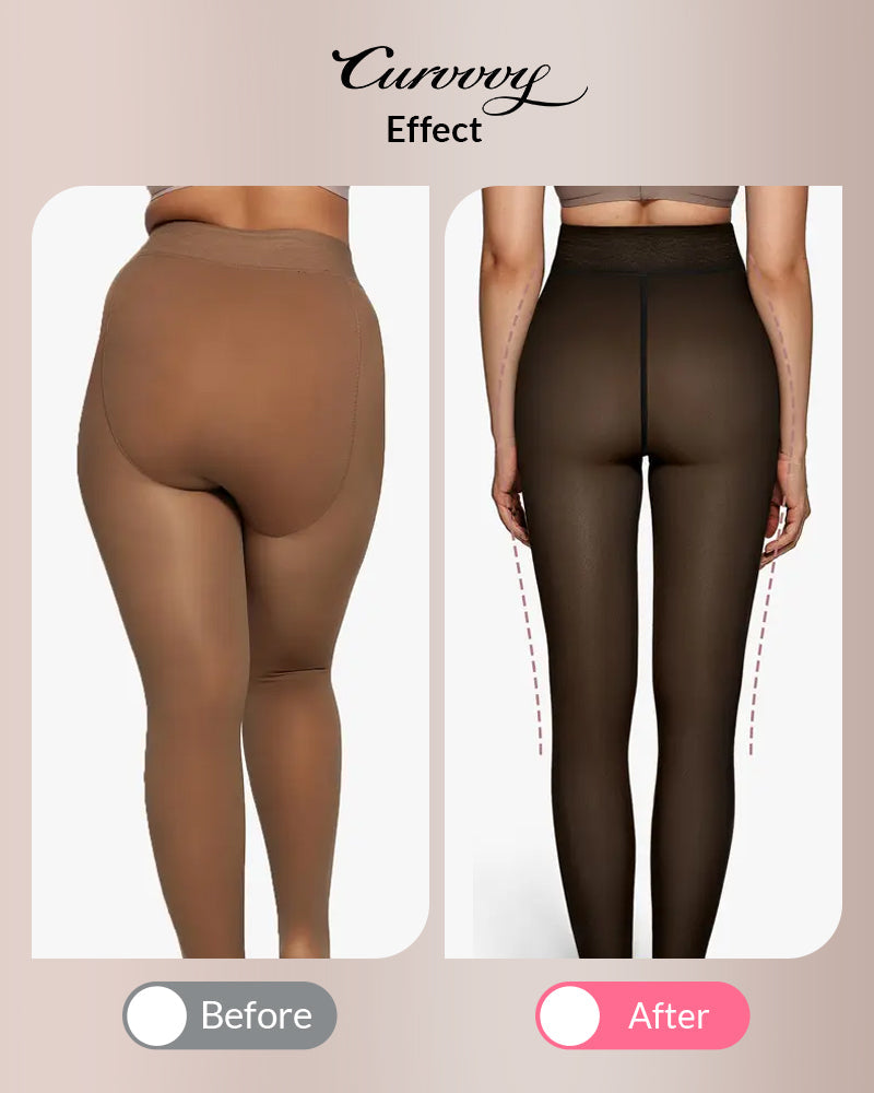 Curvvvy® Opaque Fleece Lined Slimming Tights Curvvvy-US