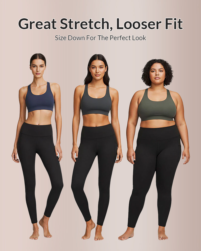 Curvvvy® Fleece-Lined High-Waist Leggings with Pockets Curvvvy-US