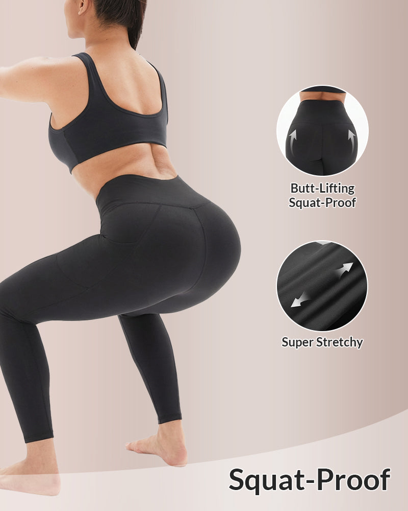 Curvvvy® Fleece-Lined High-Waist Leggings with Pockets Curvvvy-US