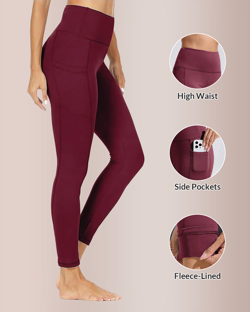 Curvvvy® Fleece-Lined High-Waist Leggings with Pockets Curvvvy-US