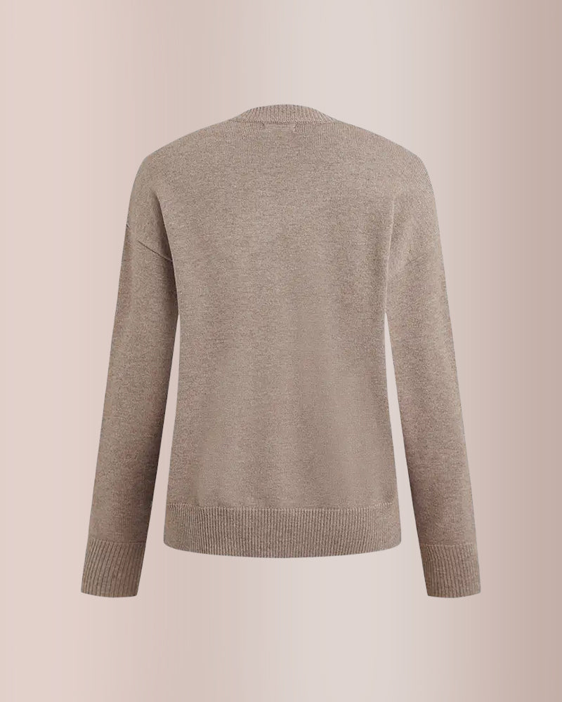 Curvvvy® Solid Ribbed Cold Shoulder 2-In-1 Sweater