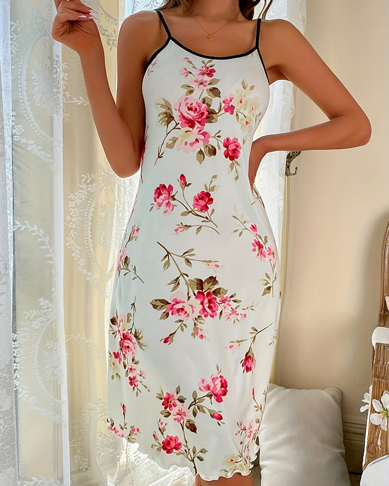 Curvvvy® Floral Spaghetti Strap Dress