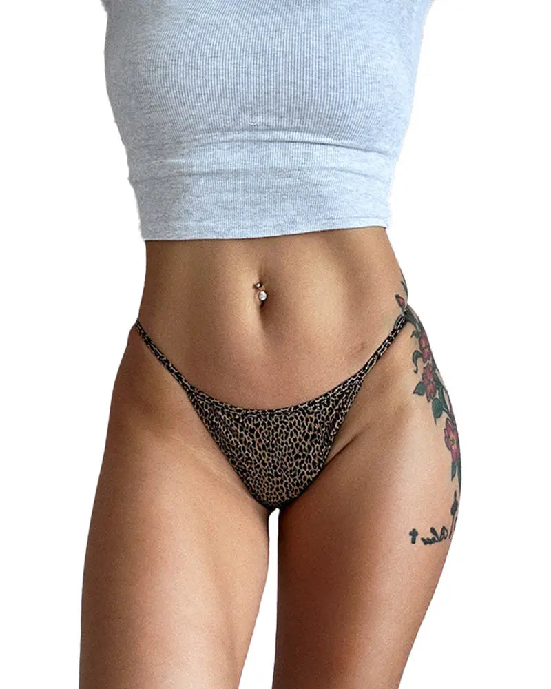 Curvvvy® ForLove – Animal Print Thin Strap Thong curvvvy