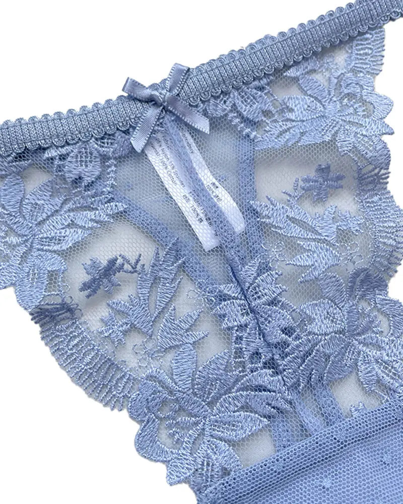 Curvvvy® BlossomLace – French Embroidered Sheer Lace Thong curvvvy